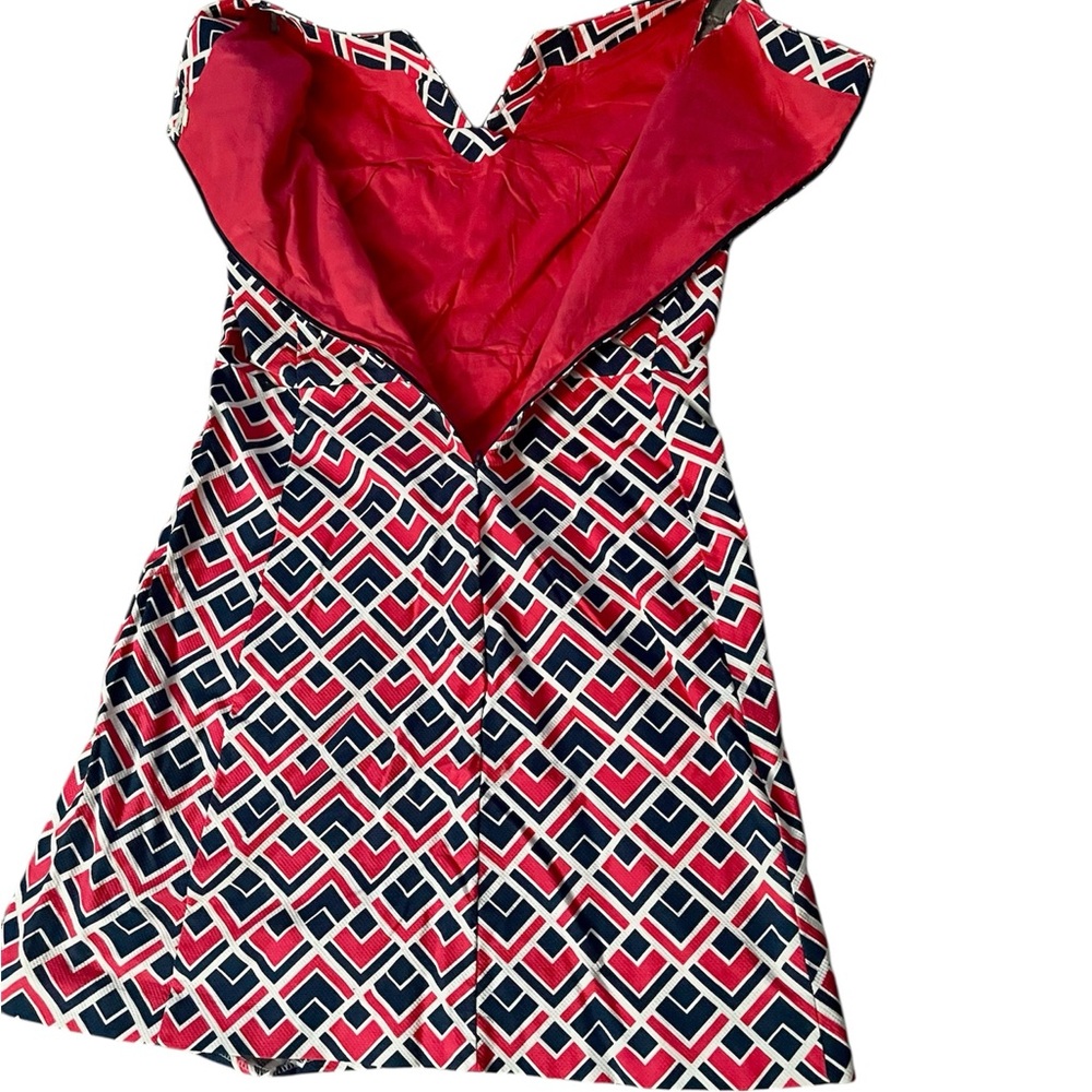 GAP Size 10 Pink White & Blue Geometric Dress - Picture 9 of 14